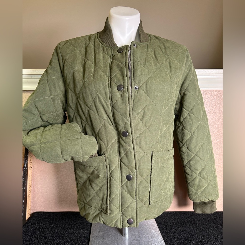 JOA Los Angeles Small Women’s Quilted (S) Olive - Patch Front Pockets.Zip/Snaps